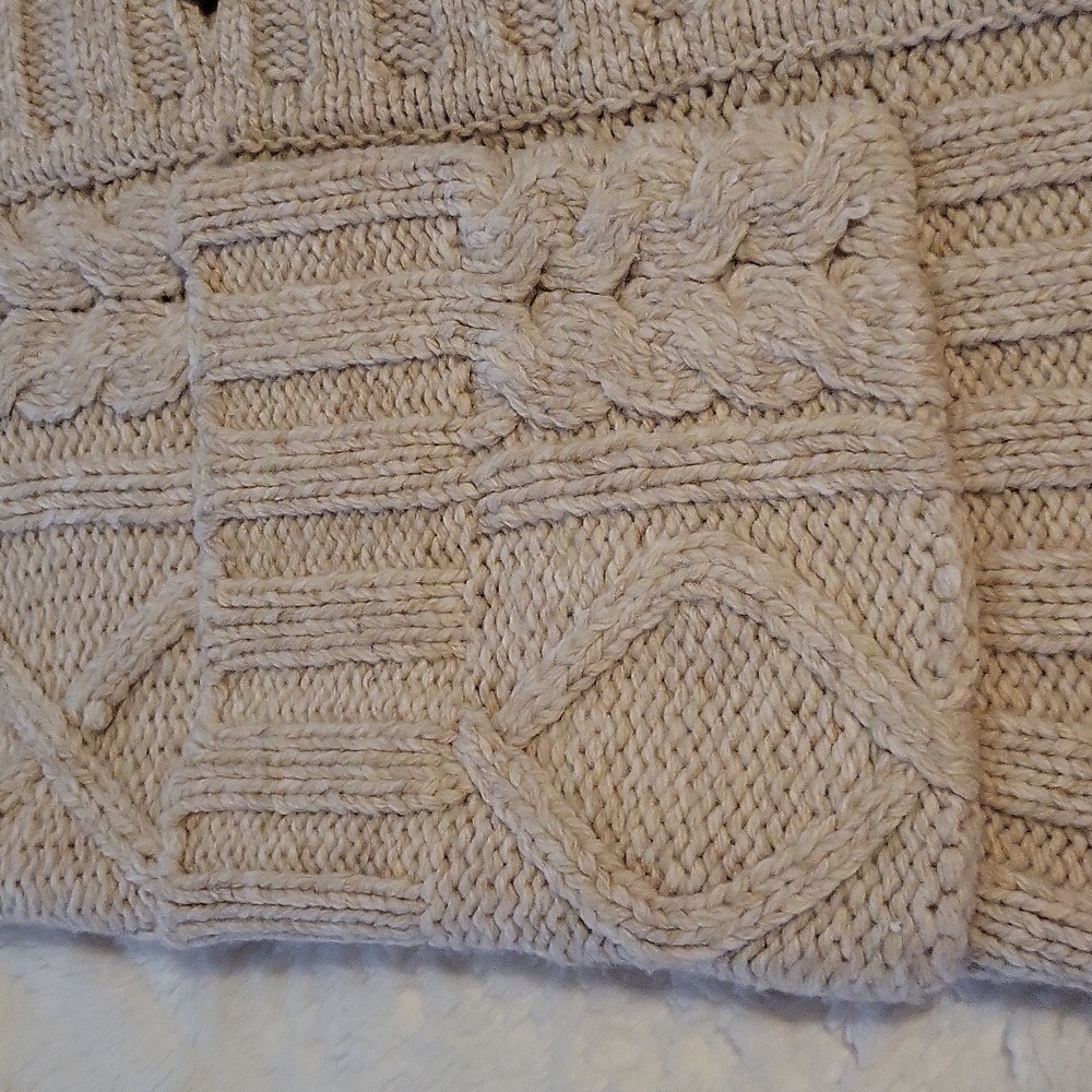 Ruff Hewn Beige Fireside Cuddle Up Cable Knit Cardigan - Picture 6 of 11